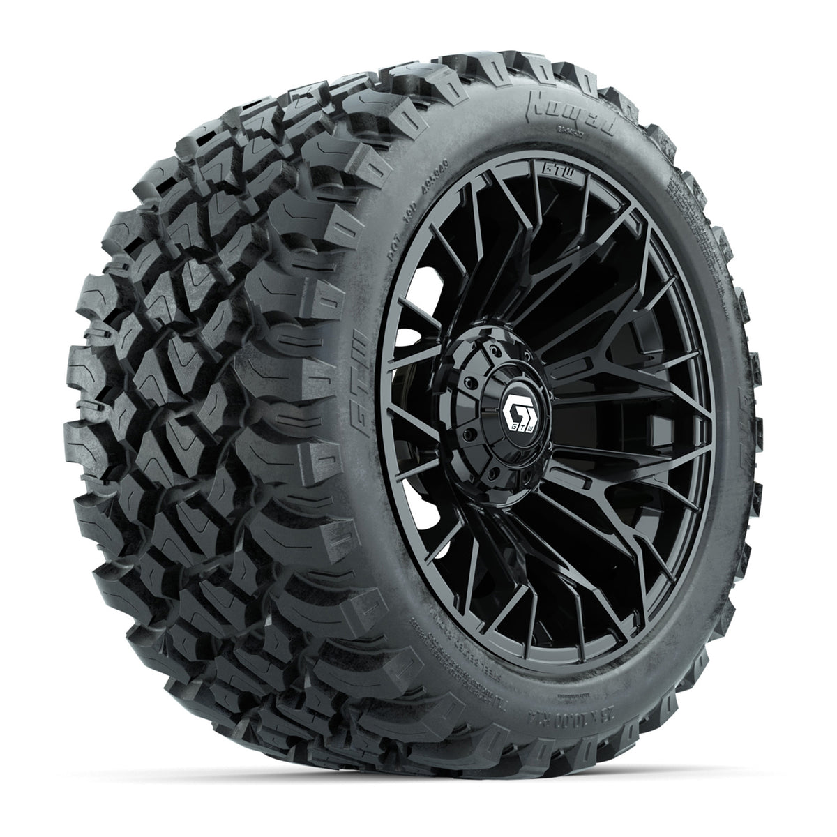 Set of (4) 14" GTW® Stellar Black Wheels with 23x10-R14 Nomad All-Terrain Tires