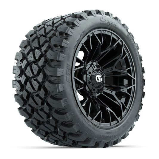 Set of (4) 14" GTW® Stellar Black Wheels with 23x10-R14 Nomad All-Terrain Tires