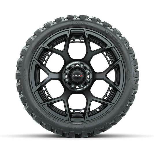 MadJax Evolution Flow Form 15" Matte Black Wheels with 23x10-R15 Nomad Tires - Set of 4