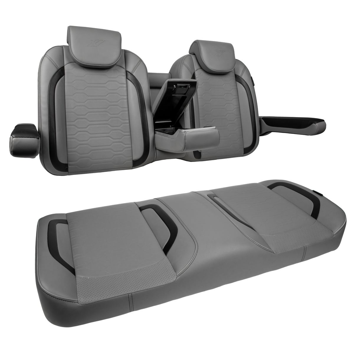 MadJax Smoke Commander Front Seat Cushions | EZGO TXT & MadJax XSeries Golf Carts