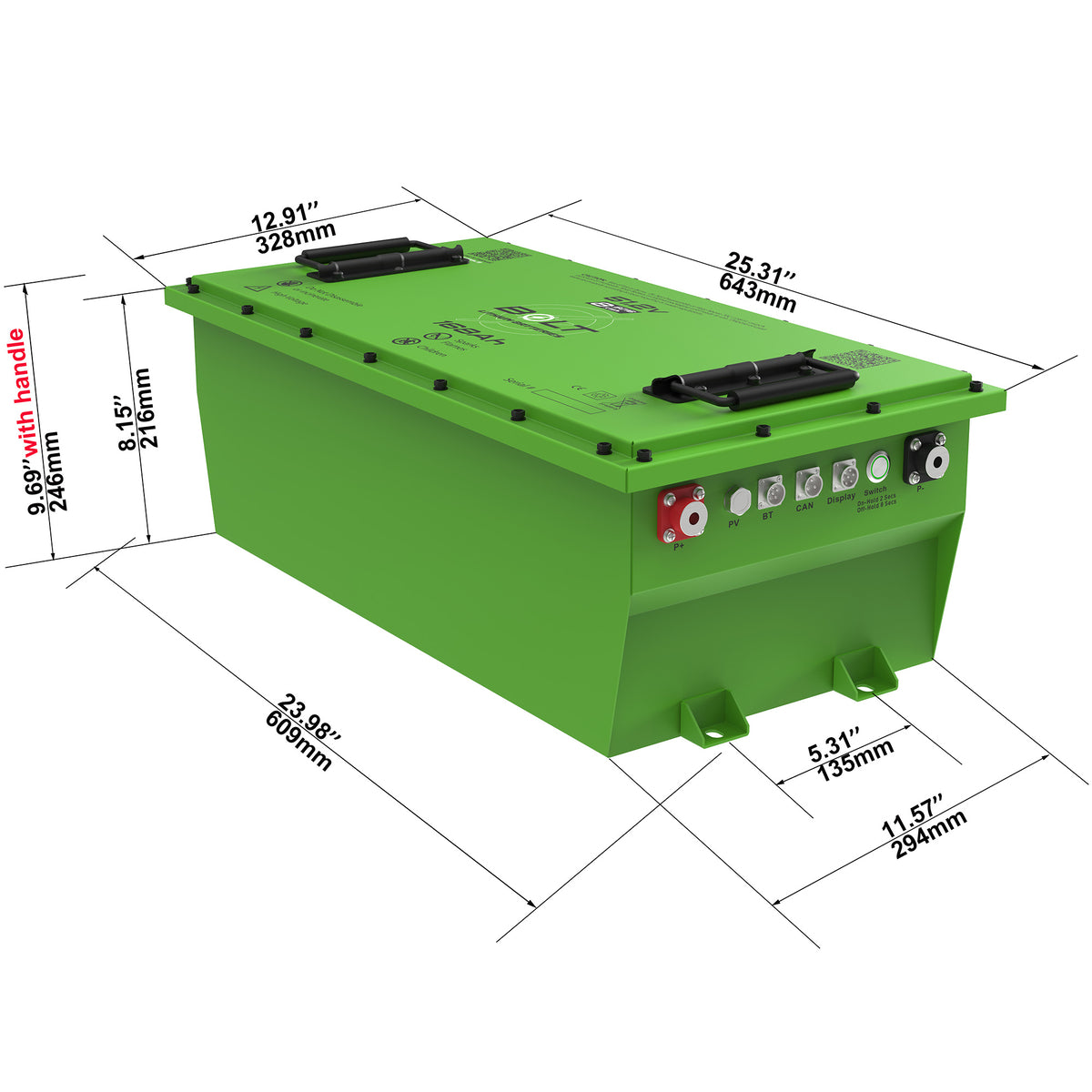 Bolt Energy 51.2V 168Ah Heated Lithium Battery Kit for Yamaha G29 & Drive2