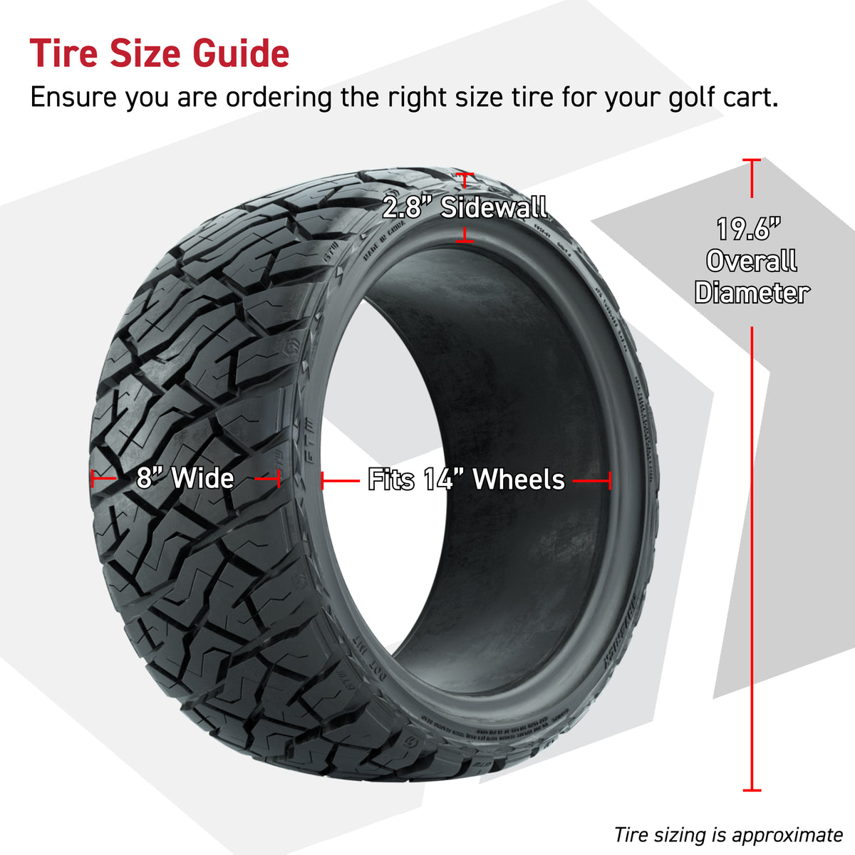 GTW Specter Chrome 14 in Wheels with 205/35-R14 Maverick Low-Profile All-Terrain Tires – Full Set