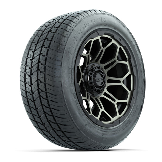 GTW® Bravo Matte Bronze 14" Wheels with 225/50-R14 Fusion STR DOT Approved Street Tires - Full Set