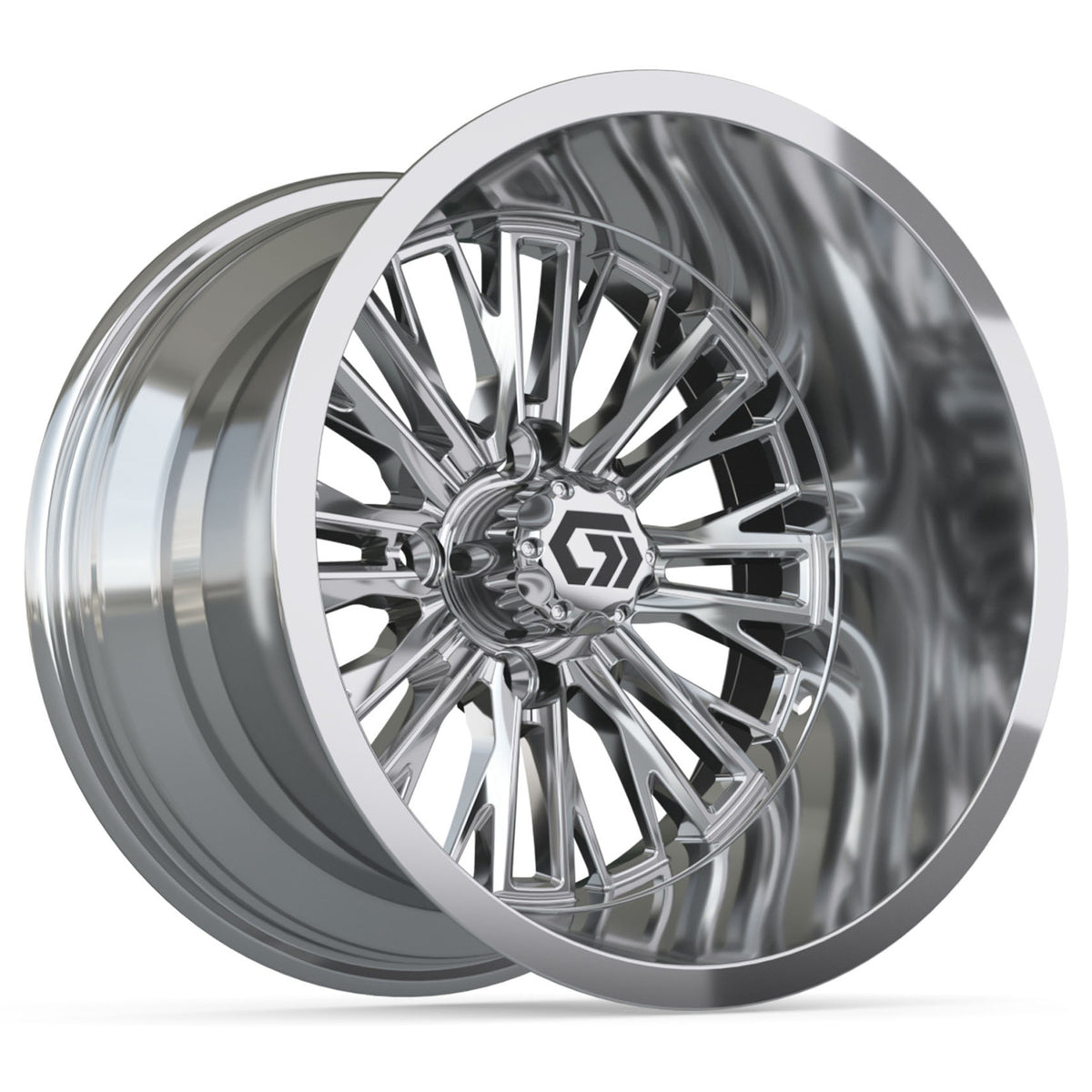 14″ GTW® Viper Chrome Ultra-Wide Wheel - Single | Deep Dish
