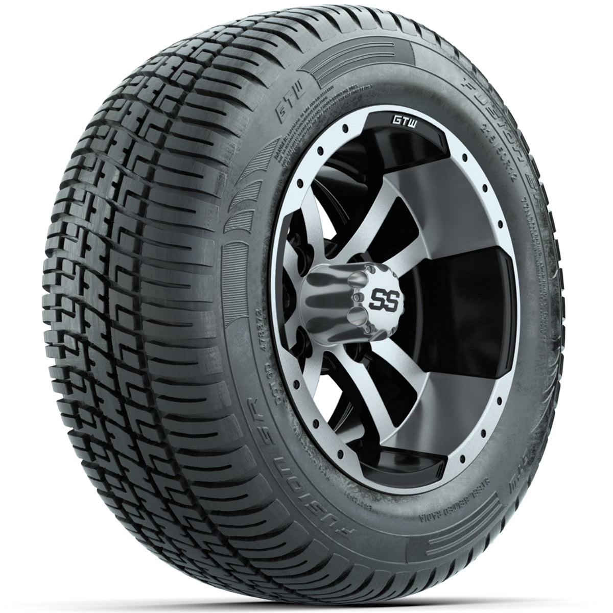 Set of (4) 12" GTW Storm Trooper Wheels with 215/50-R12 Fusion S/R Street Tires