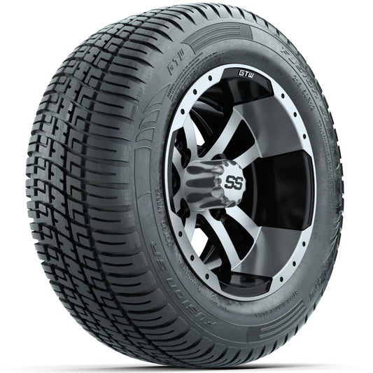 Set of (4) 12" GTW Storm Trooper Wheels with 215/50-R12 Fusion S/R Street Tires