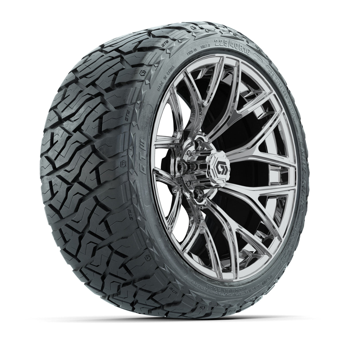 GTW Monaco Chrome 16" Wheels with 225/40-R16 Maverick Street Tires - Full Set