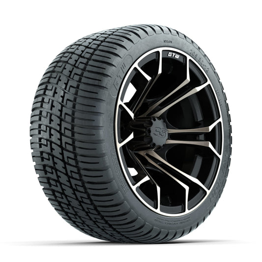 GTW Spyder Bronze/Matte Black 12" Wheels with 205/30-12 Fusion Street Tires Full Set