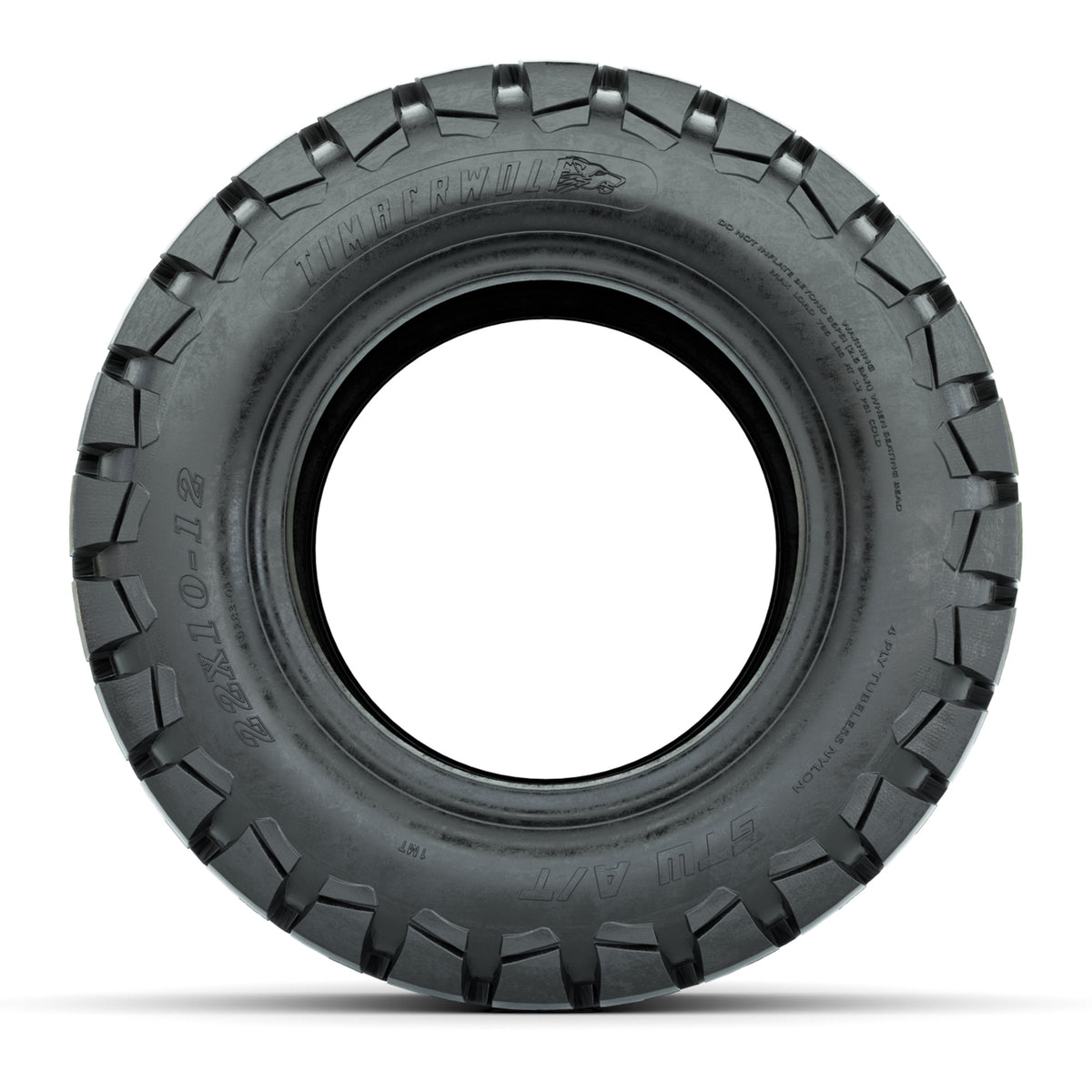 GTW Timberwolf 22x10-12 All-Terrain Golf Cart Tire, 4-Ply