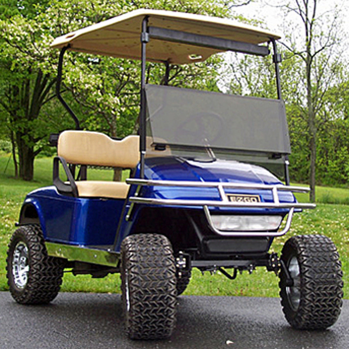 Tinted E-Z-GO TXT Folding Windshield (Years 1994-2013)