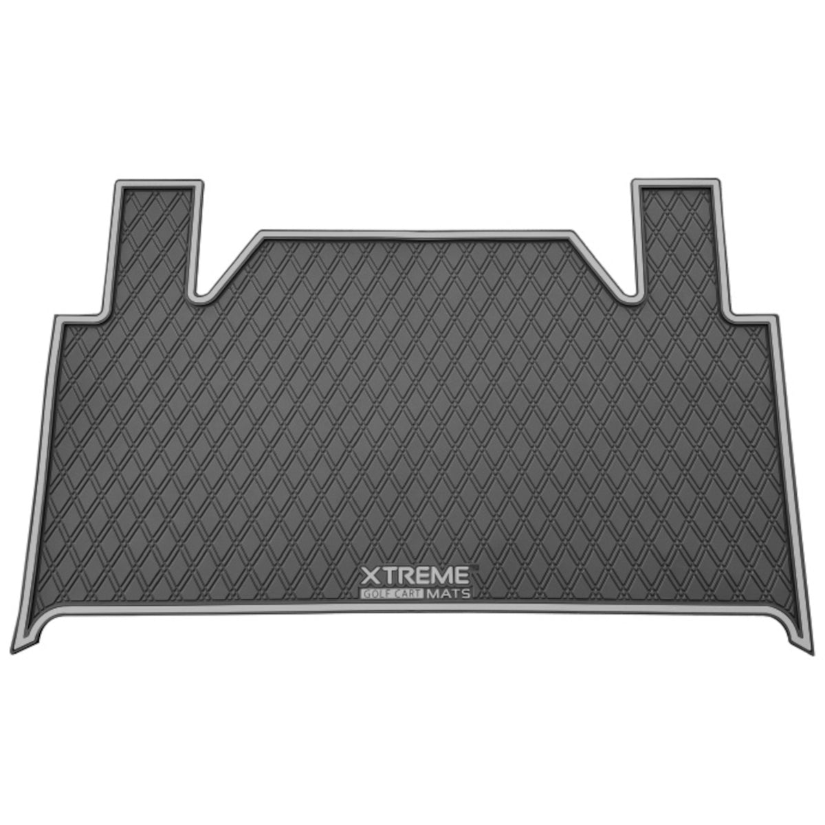 Xtreme Mats Full-Coverage Golf Cart Floor Mat | Denago Rover 4F – Black/Gray 2-Piece Set