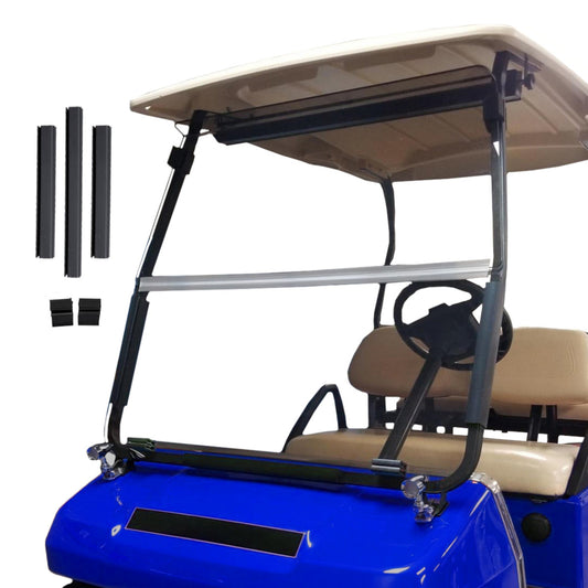 Clear Club Car DS Folding Windshield - 1/4" (Years 2000-Up) Made in USA