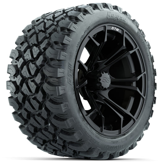 GTW Spyder Matte Black 14 in Wheels with 23x10-14 GTW Nomad All-Terrain Tires Full Set