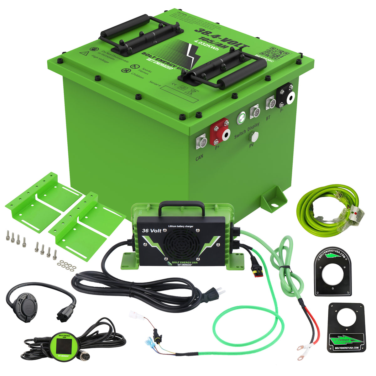 Bolt Energy 38.4V 105Ah LiFePO4 Lithium Battery Kit for Yamaha G1, G8, G9, G14 & G16 Golf Carts