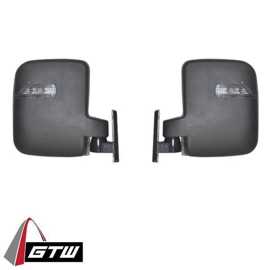GTW Golf Cart Side Mirrors with LED Turn Signal Blinkers (Set of 2)