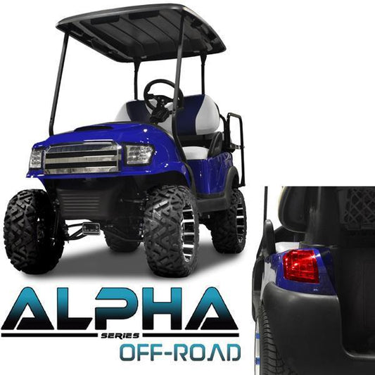 MadJax Blue Alpha Body Kit for Club Car Precedent - Off-Road Grill & LED Lights