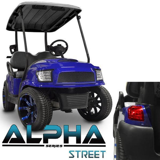 MadJax Blue Alpha Body Kit for Club Car Precedent - Street Style Grill & LED Lights