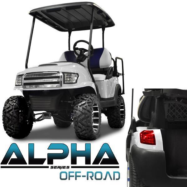 MadJax White Alpha Body Kit for Club Car Precedent - Off-Road Grill & LED Lights