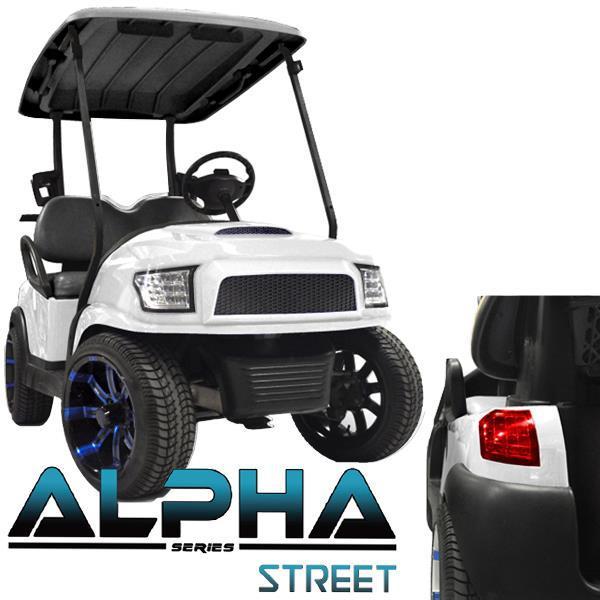 MadJax White Alpha Body Kit for Club Car Precedent - Street Style Grill & LED Lights