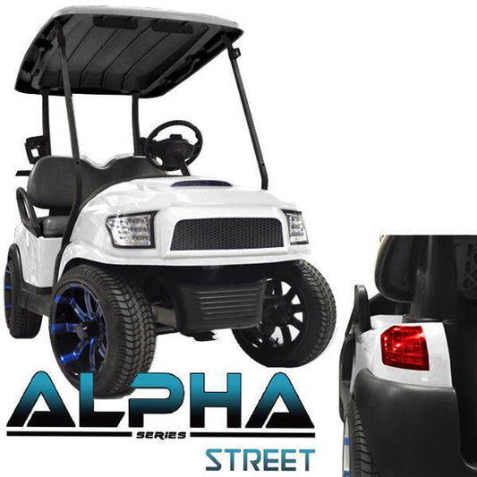 MadJax White Alpha Body Kit for Club Car Precedent - Street Style Grill & LED Lights