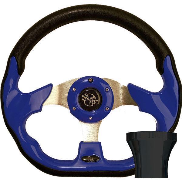 STEERING WHEEL KIT, BLUE/RACE 12.5 W/BLACK ADAPTER, CLUB CAR