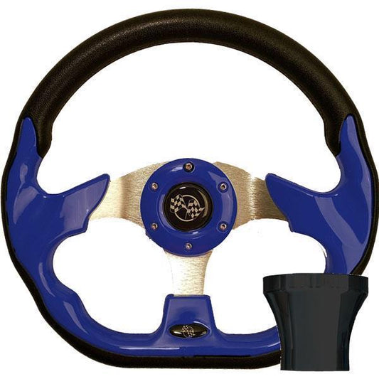 STEERING WHEEL KIT, BLUE/RACE 12.5 W/BLACK ADAPTER, YAMAHA