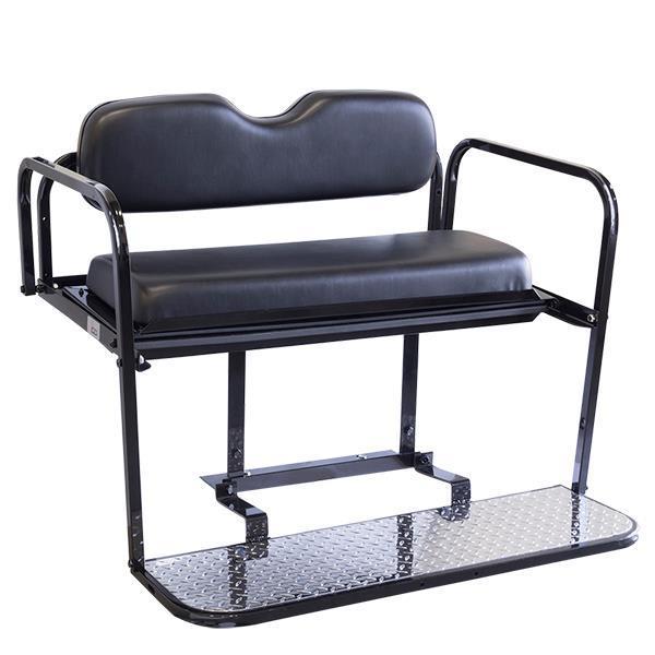 GTW MACH REAR FLIP SEAT EZGO TXT/T48, BLACK CUSHIONS