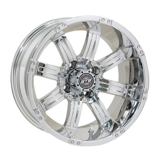 GTW Tempest 14x7 Chrome Golf Cart Wheel (Single)