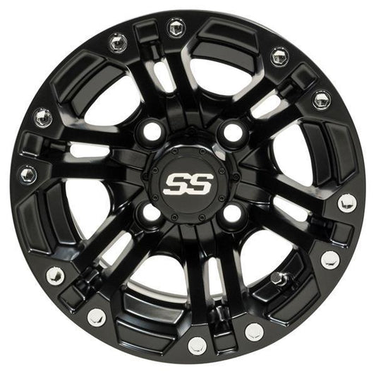 GTW Specter 10x7 Matte Black Golf Cart Wheel (Single)