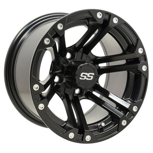 GTW Specter 12x7 Matte Black Golf Cart Wheel (Single)