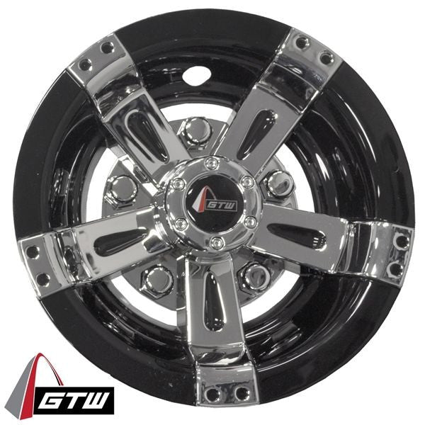 Golf Cart 10" Black Machine Wheel Cover Hubcap Set of 4
