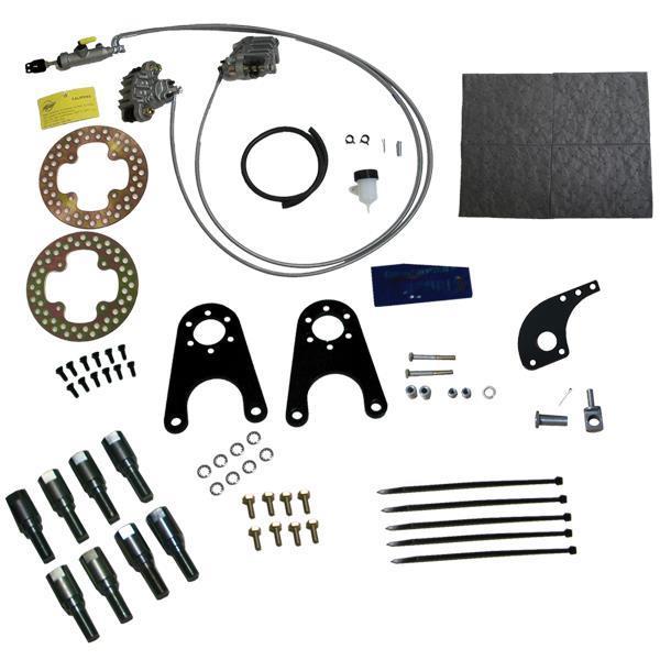 Jakes Brake Kit Ezgo RXV Electric with Jakes Spindle Lift - Front Disc Brakes