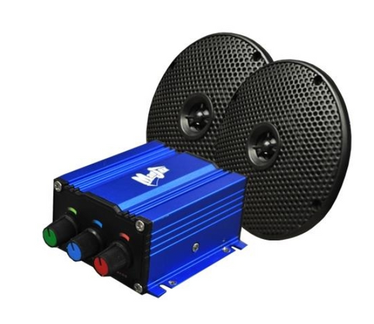MadJax Bluetooth Mini Amp Kit with 5.25" Marine Speakers for Golf Carts